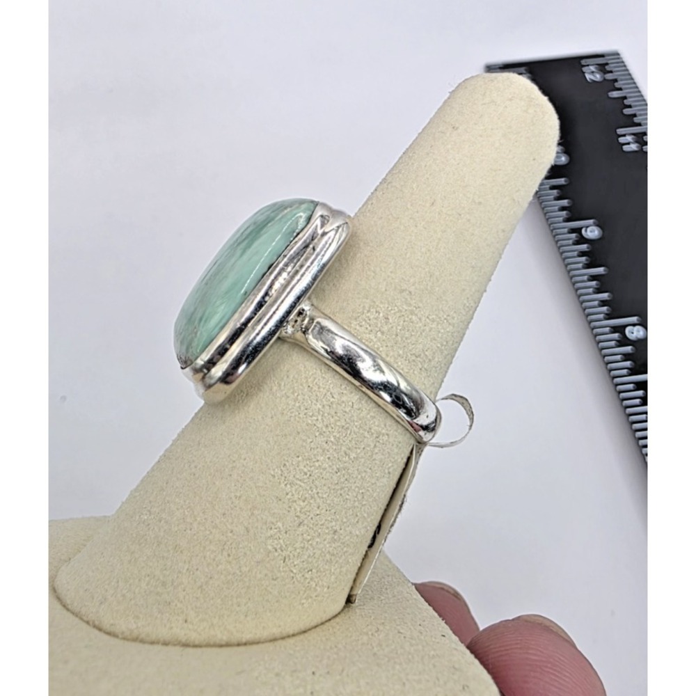 Gorgeous Australian Variscite Gemstone Ring 925 Sterling Silver Size 8 NWT‎ - Picture 3 of 12